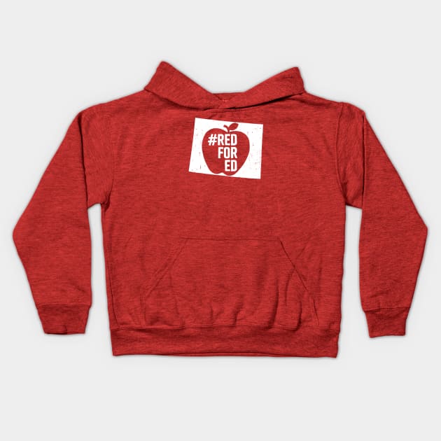 Colorado Red for Ed Teacher Supporter Kids Hoodie by mindeverykind